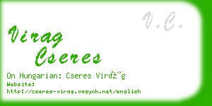 virag cseres business card